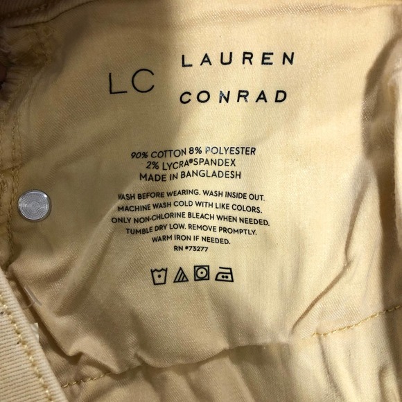 Lauren Conrad Yellow Button Fly Shorts - Picture 4 of 5